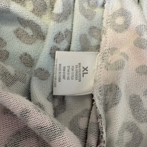 KIKIT 5114C Ombre Leopard Jogger Pajama Pants XL Brushed Knit - Picture 8 of 9